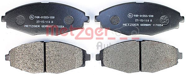 METZGER 1170354 Bremsbelagsatz, Scheibenbremse